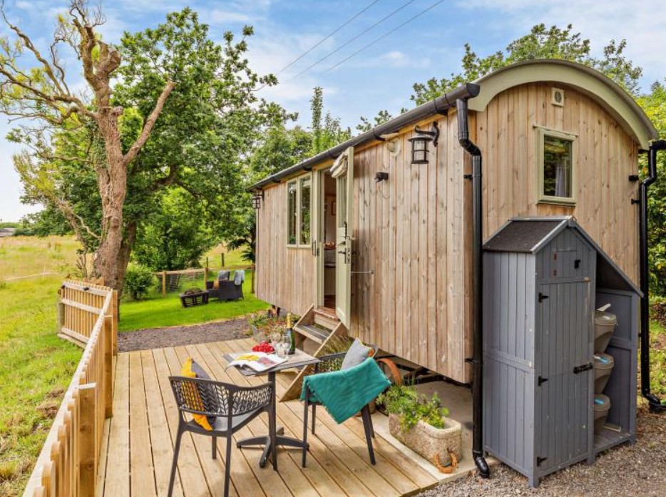 Premium glamping with hot tub featuring stunning views
